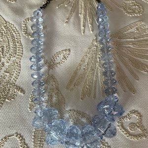 Chunky ice blue necklace
